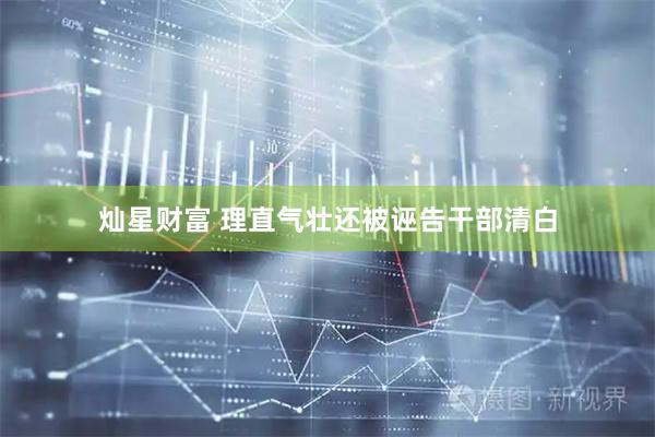 灿星财富 理直气壮还被诬告干部清白